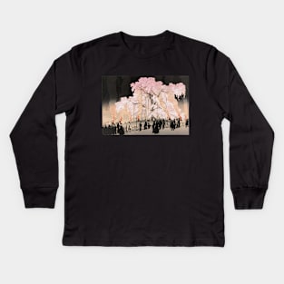 Cherry blossom evening in Maruyama park Kids Long Sleeve T-Shirt